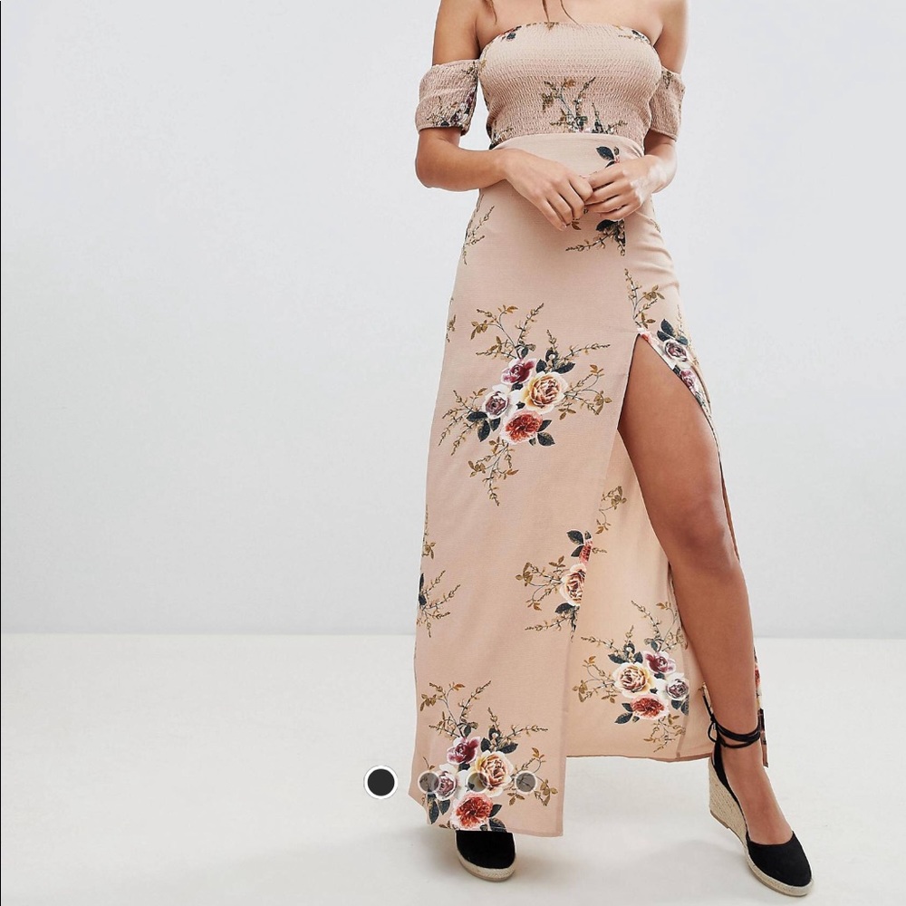 Girl In Mind flower Bardot maxi dress